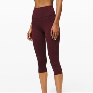 Maroon lulu lemon leggings